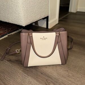 Kate Spade medium triple compartment satchel color- neutral multi